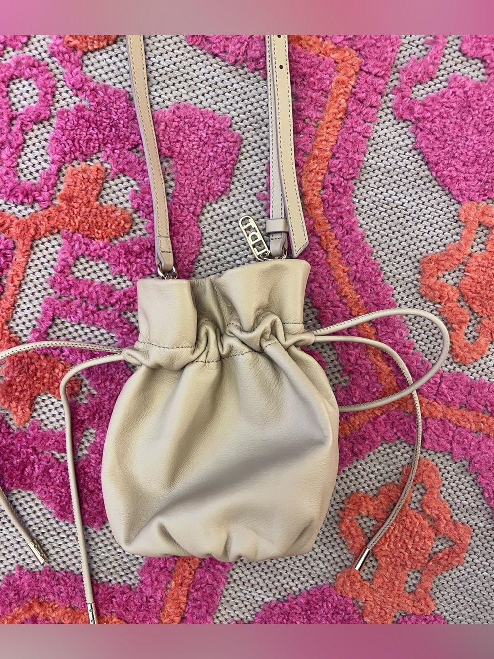 Soft leather bucket bag shoulder bag cross body